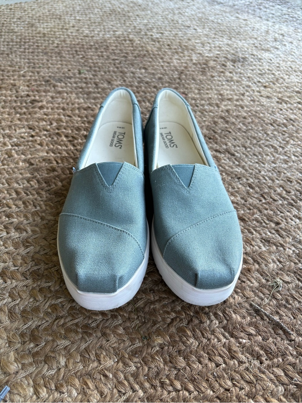 TOMS Canvas Slip-On Shoes in Sage